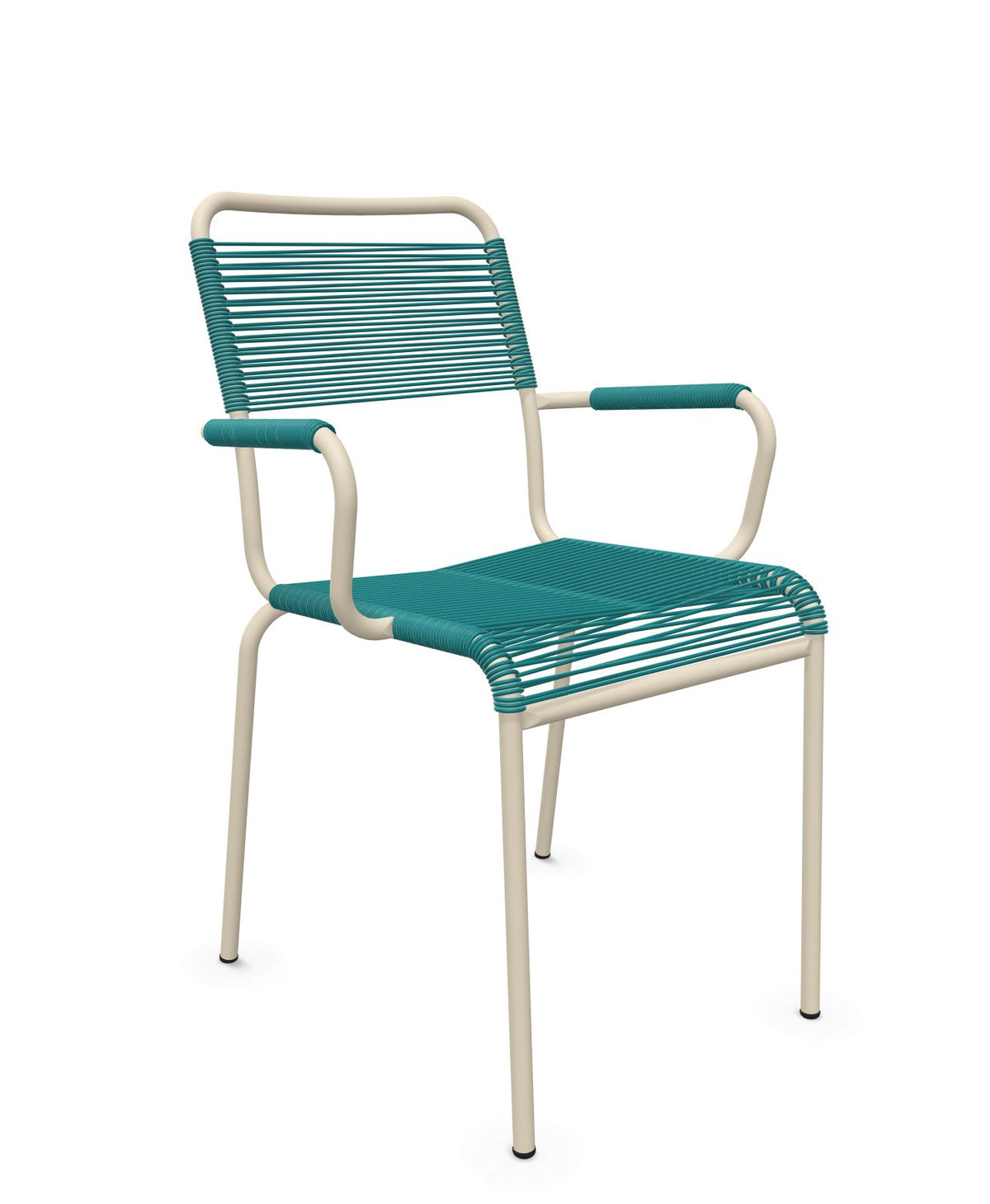 Schaffner Rigi fauteuil repas Spaghetti Bleu Kali 56 Sable Pastel 15 