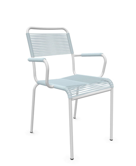 Schaffner Rigi fauteuil repas Spaghetti Bleu Pastel 51 Blanc 90 