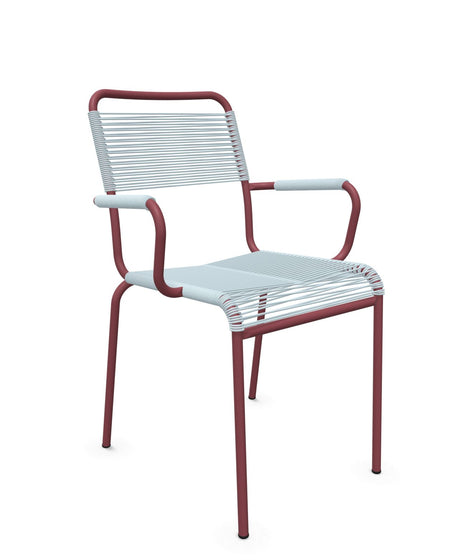 Schaffner Rigi fauteuil repas Spaghetti Bleu Pastel 51 Bordeaux 38 