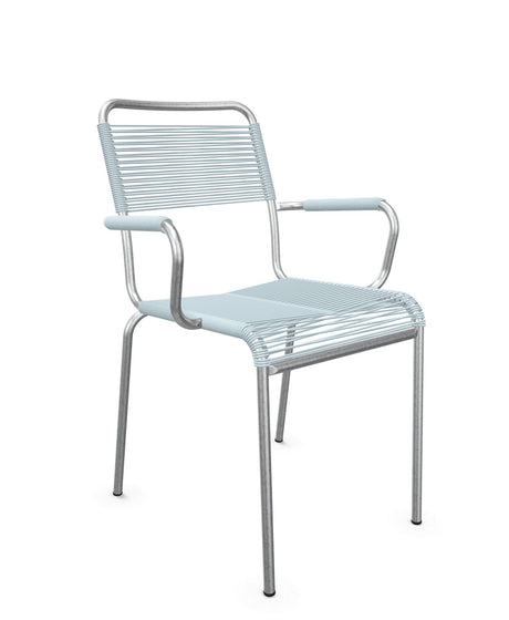 Schaffner Rigi fauteuil repas Spaghetti Bleu Pastel 51 Galvanisé à chaud 02 