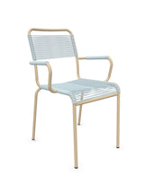 Schaffner Rigi fauteuil repas Spaghetti Bleu Pastel 51 Marron Pastel 83 