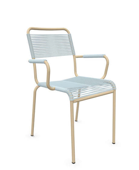 Schaffner Rigi fauteuil repas Spaghetti Bleu Pastel 51 Marron Pastel 83 
