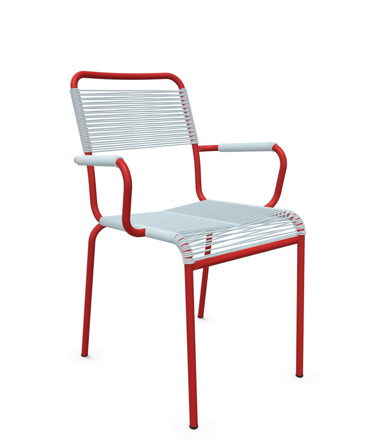 Schaffner Rigi fauteuil repas Spaghetti Bleu Pastel 51 Rouge 30 