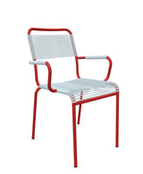 Schaffner Rigi fauteuil repas Spaghetti Bleu Pastel 51 Rouge 30 