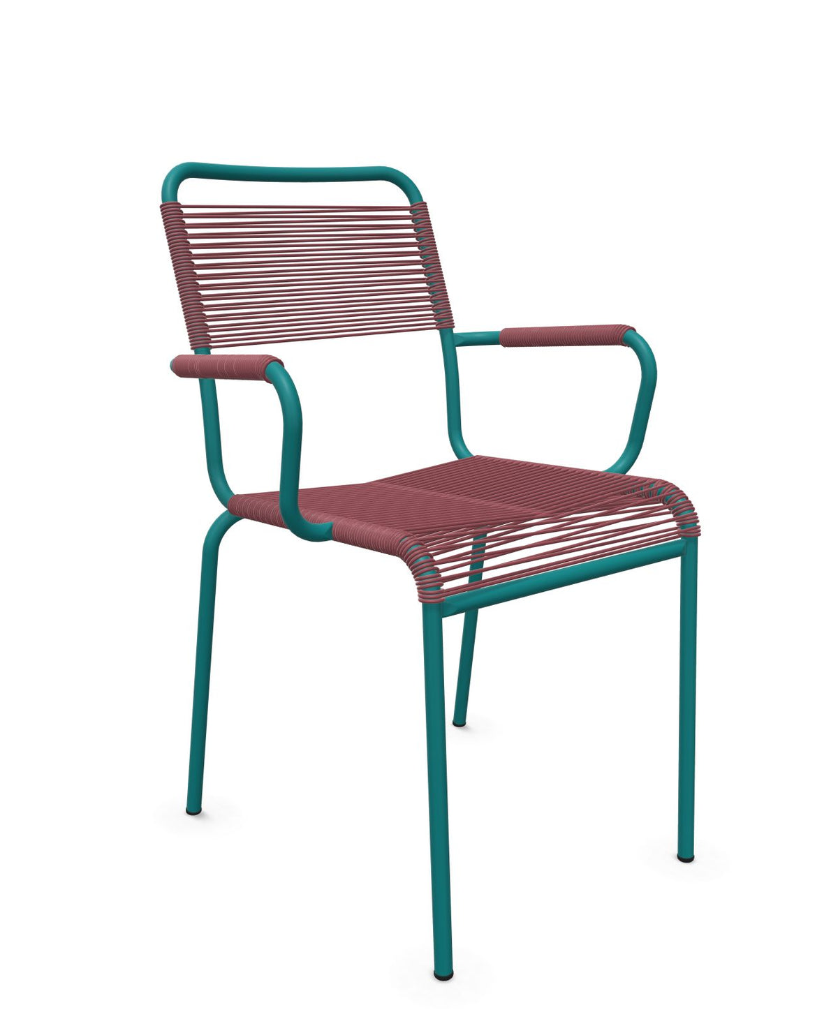 Schaffner Rigi fauteuil repas Spaghetti Bordeaux 38 Bleu Kali 56 