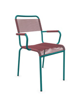 Schaffner Rigi fauteuil repas Spaghetti Bordeaux 38 Bleu Kali 56 