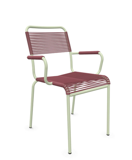 Schaffner Rigi fauteuil repas Spaghetti Bordeaux 38 Vert Pastel 64 