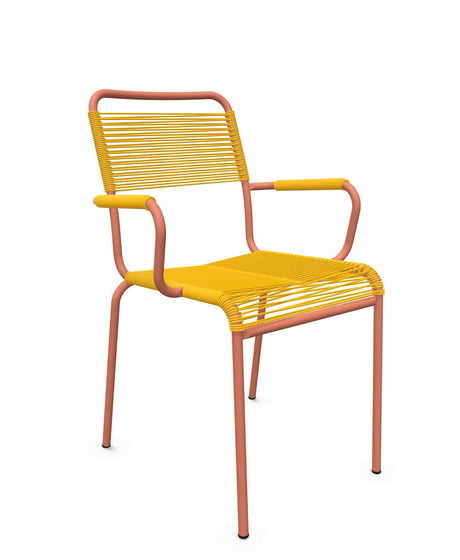 Schaffner Rigi fauteuil repas Spaghetti Jaune 11 Terracotta 84 