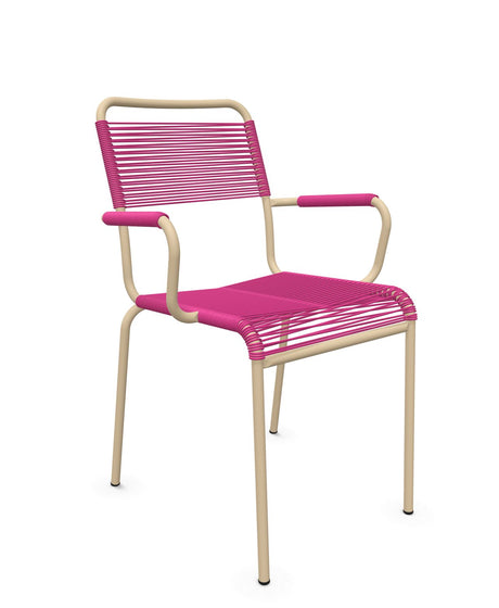Schaffner Rigi fauteuil repas Spaghetti Rose 41 Marron Pastel 83 