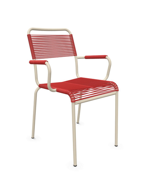 Schaffner Rigi fauteuil repas Spaghetti Rouge 30 Sable Pastel 15 