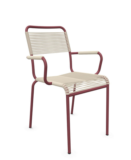 Schaffner Rigi fauteuil repas Spaghetti Sable Pastel 15 Bordeaux 38 