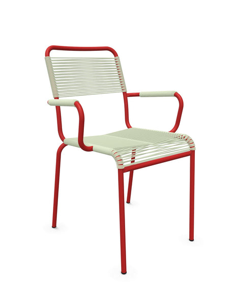 Schaffner Rigi fauteuil repas Spaghetti Vert Pastel 64 Rouge 30 