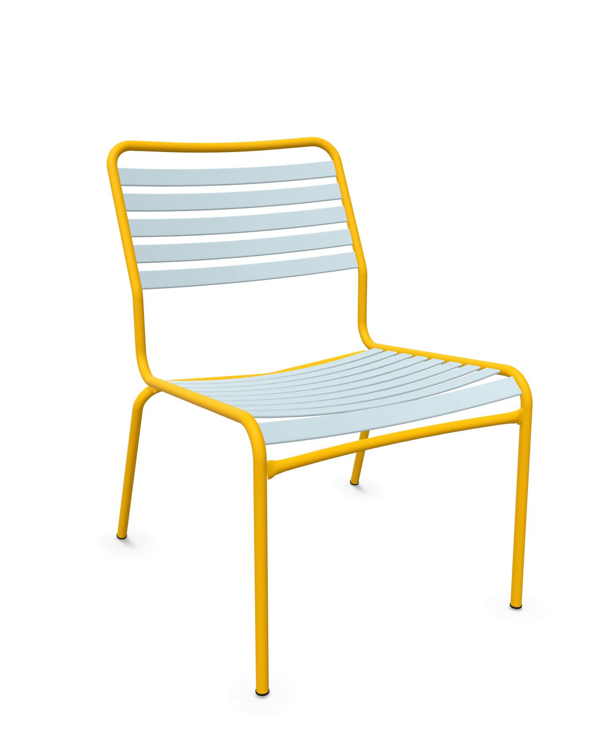 Schaffner Rigi Salon Chaise Basse Lattes Bleu Pastel 51 Jaune 11 