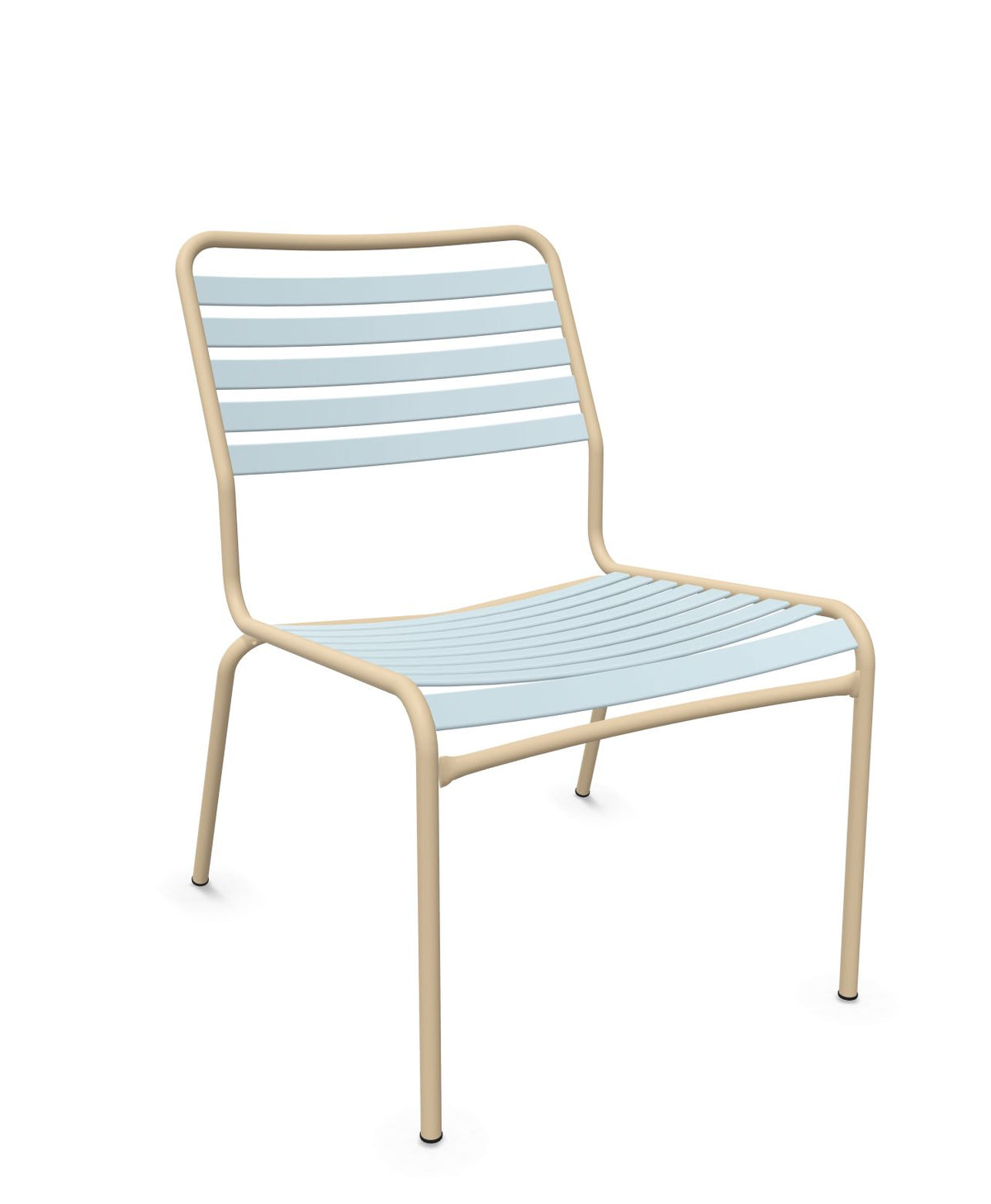 Schaffner Rigi Salon Chaise Basse Lattes Bleu Pastel 51 Marron Pastel 83 