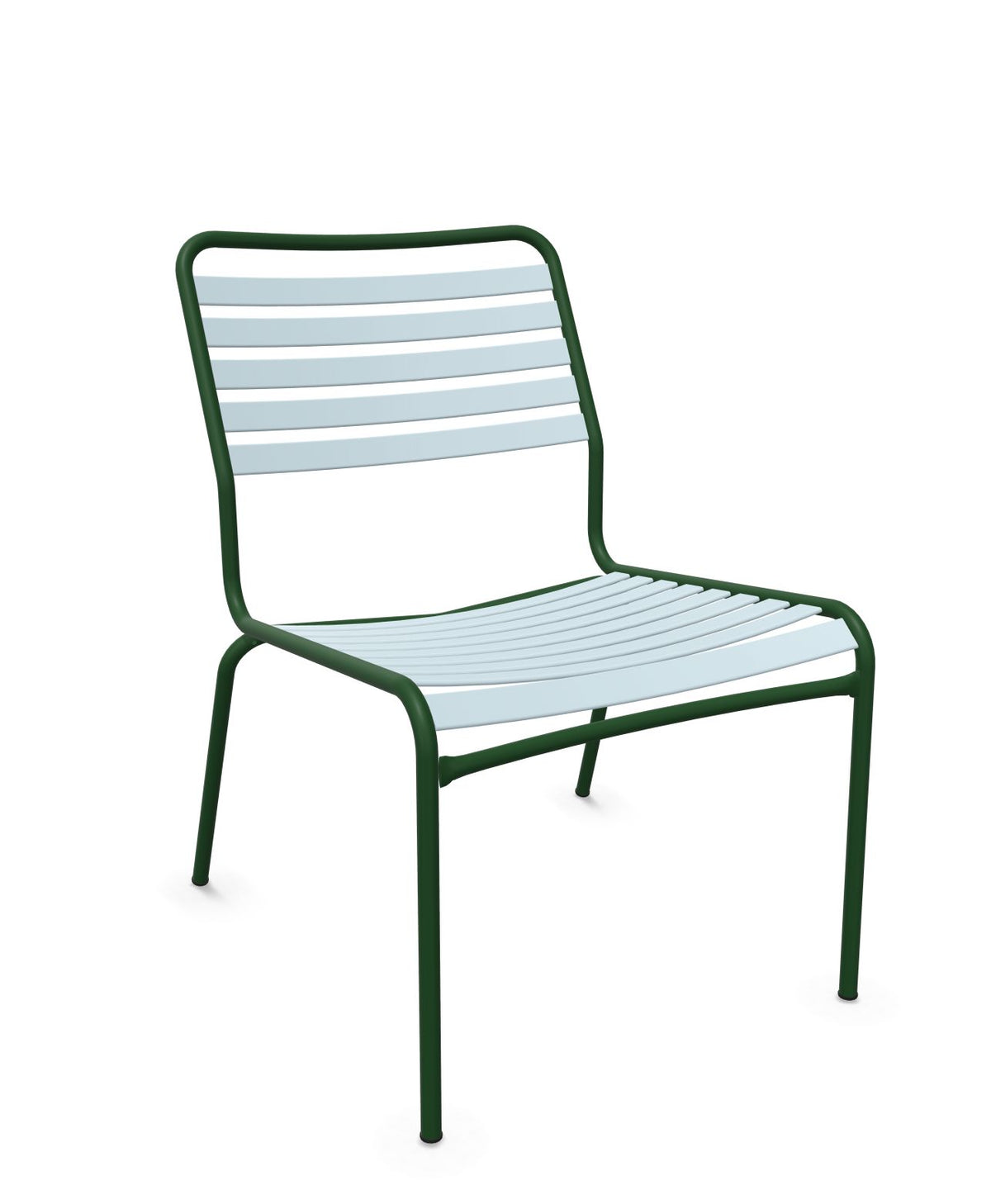 Schaffner Rigi Salon Chaise Basse Lattes Bleu Pastel 51 Vert sapin 66 