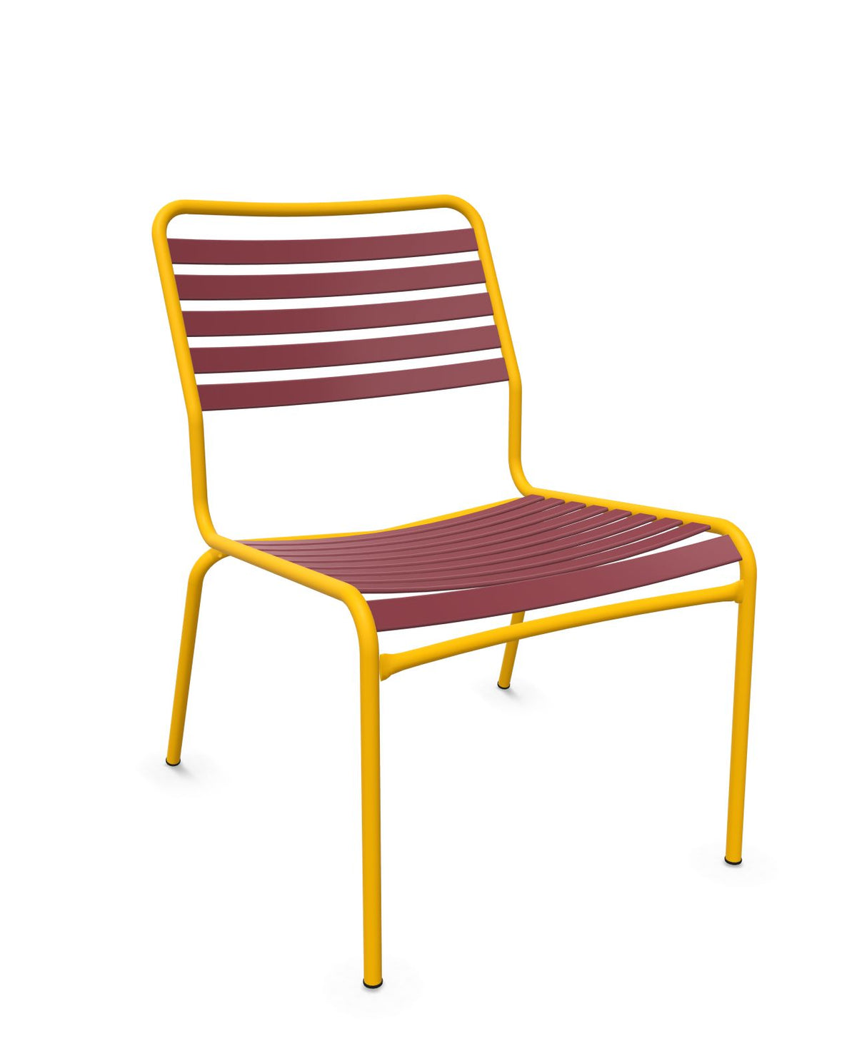 Schaffner Rigi Salon Chaise Basse Lattes Bordeaux 38 Jaune 11 