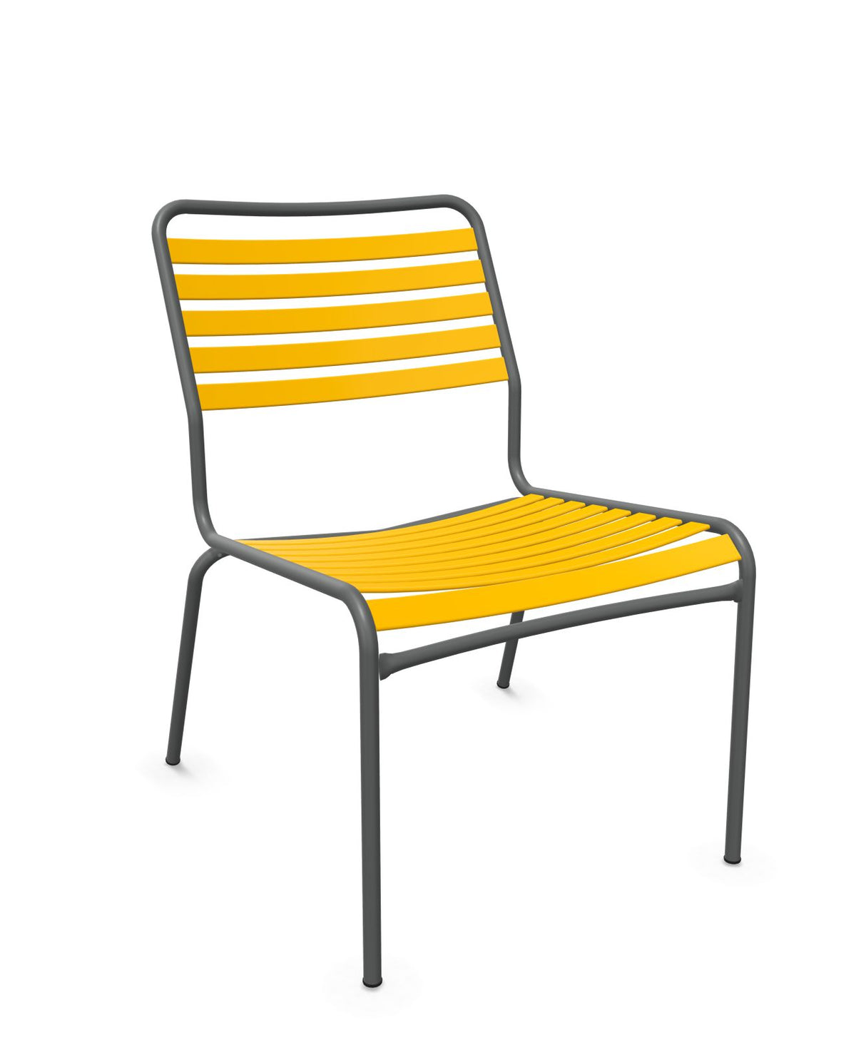 Schaffner Rigi Salon Chaise Basse Lattes Jaune 11 Graphite 73 