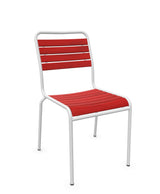 Schaffner Rigi Swiss Wood chaise à lattes en bois Rouge 30 Blanc 90 