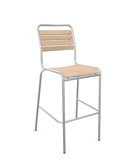 Schaffner Rigi Swiss Wood chaise haute de bar à lattes en bois Bois Huilé 94 Galvanisé à chaud 02 