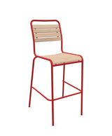Schaffner Rigi Swiss Wood chaise haute de bar à lattes en bois Bois Huilé 94 Rouge 30 