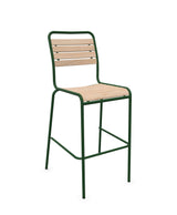 Schaffner Rigi Swiss Wood chaise haute de bar à lattes en bois Bois Huilé 94 Vert Sapin 66 