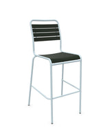 Schaffner Rigi Swiss Wood chaise haute de bar à lattes en bois Vert Sapin 66 Bleu Pastel 51 