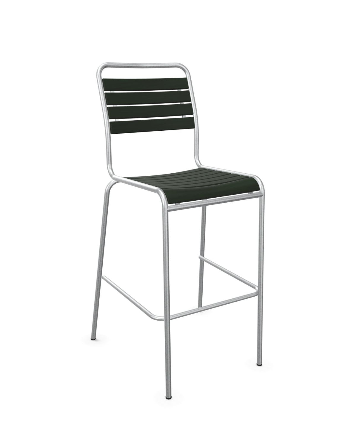 Schaffner Rigi Swiss Wood chaise haute de bar à lattes en bois Vert Sapin 66 Galvanisé à chaud 02 