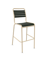 Schaffner Rigi Swiss Wood chaise haute de bar à lattes en bois Vert Sapin 66 Marron Pastel 83 