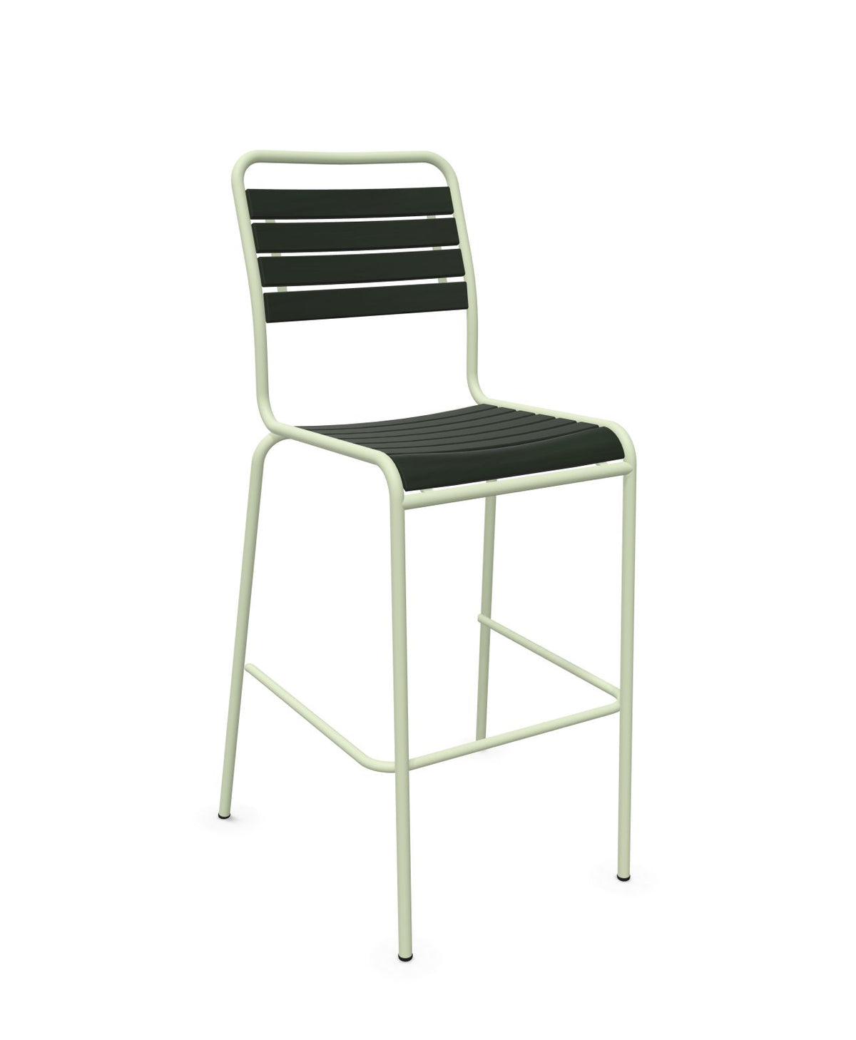 Schaffner Rigi Swiss Wood chaise haute de bar à lattes en bois Vert Sapin 66 Vert Pastel 64 