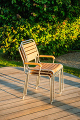 Schaffner Rigi Swiss Wood fauteuil repas à lattes en bois 