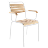 Schaffner Rigi Swiss Wood fauteuil repas à lattes en bois Laqué 92 Blanc 90 