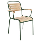 Schaffner Rigi Swiss Wood fauteuil repas à lattes en bois Laqué 92 Vert Sapin 66 
