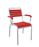 Schaffner Rigi Swiss Wood fauteuil repas à lattes en bois Rouge 30 Galvanisé à chaud 02 