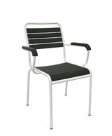 Schaffner Rigi Swiss Wood fauteuil repas à lattes en bois Vert Sapin 66 Blanc 90 