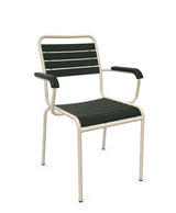 Schaffner Rigi Swiss Wood fauteuil repas à lattes en bois Vert Sapin 66 Sable Pastel 15 