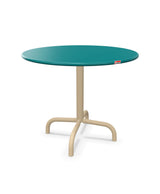 Schaffner Rigi Table d'appoint rabattable Ø60cm h:50cm Bleu Kali 56 Marron Pastel 83 