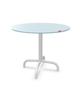 Schaffner Rigi Table d'appoint rabattable Ø60cm h:50cm Bleu Pastel 51 Blanc 90 
