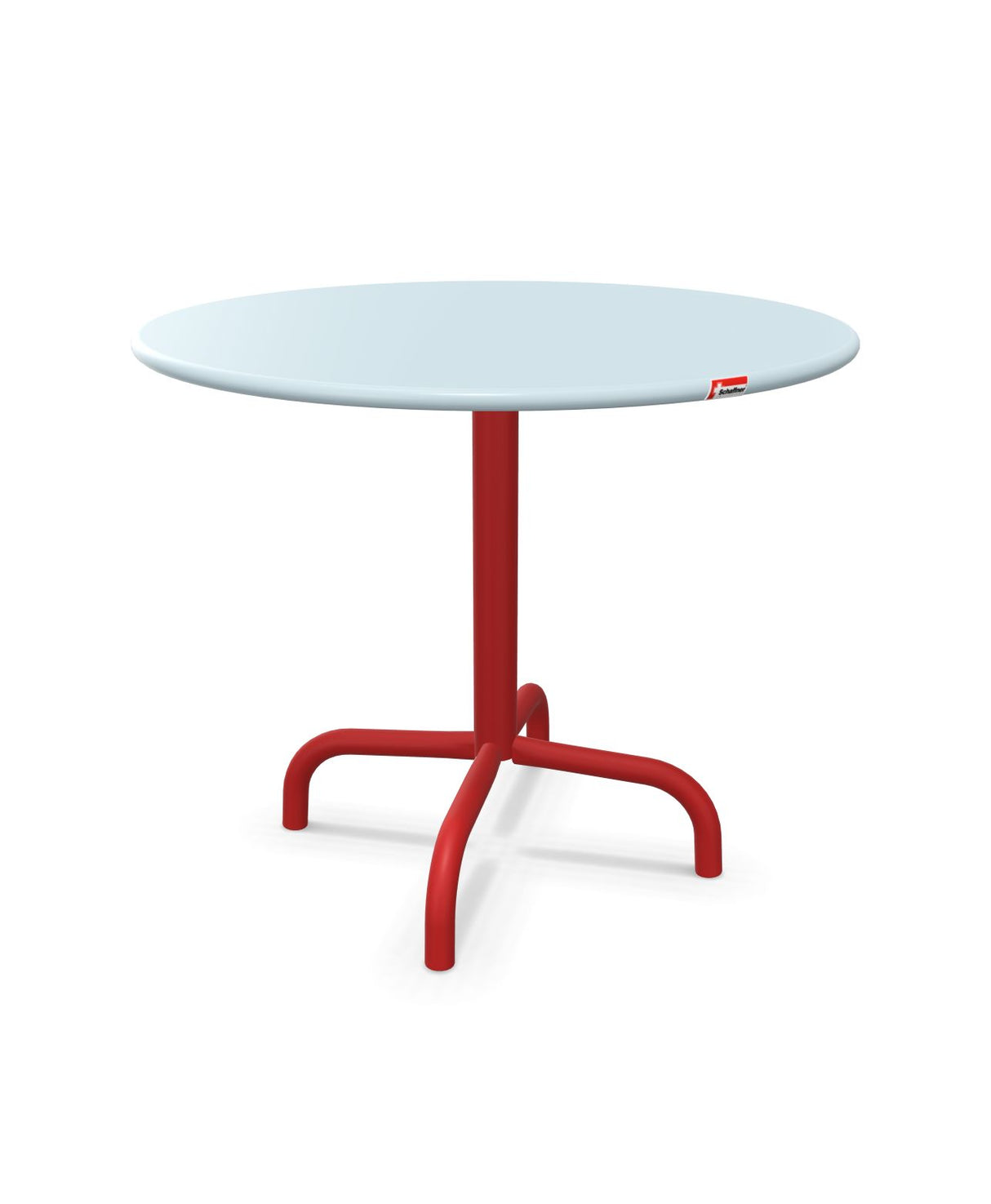 Schaffner Rigi Table d'appoint rabattable Ø60cm h:50cm Bleu Pastel 51 Rouge 30 
