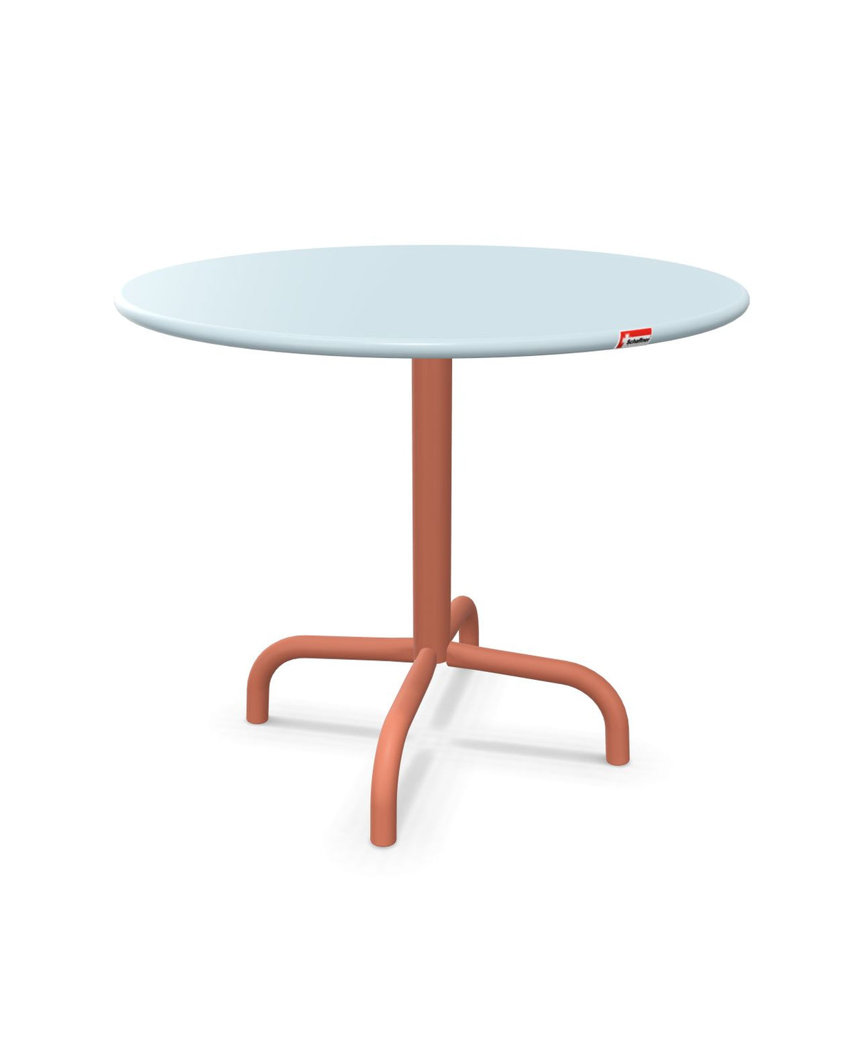 Schaffner Rigi Table d'appoint rabattable Ø60cm h:50cm Bleu Pastel 51 Terracotta 84 