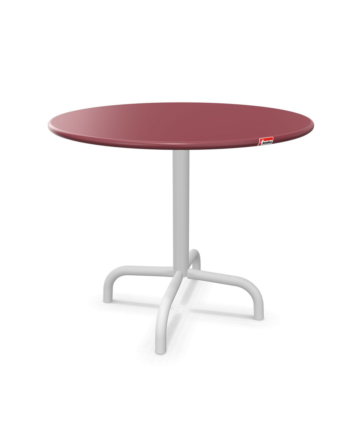 Schaffner Rigi Table d'appoint rabattable Ø60cm h:50cm Bordeaux 38 Blanc 90 