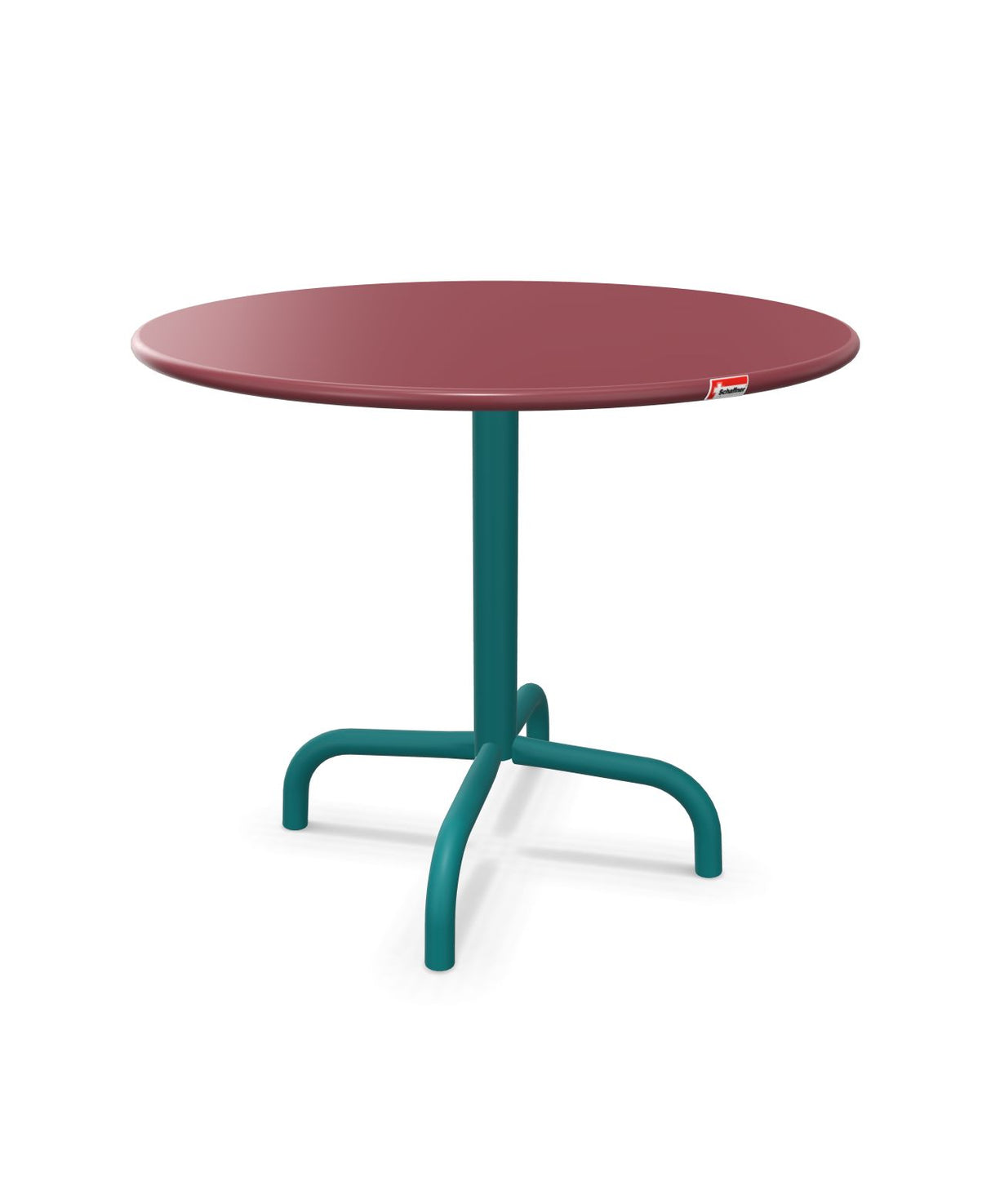 Schaffner Rigi Table d'appoint rabattable Ø60cm h:50cm Bordeaux 38 Bleu Kali 56 