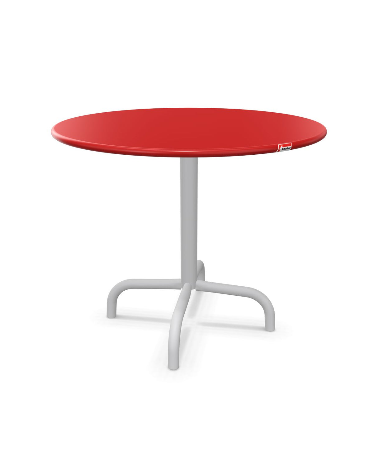 Schaffner Rigi Table d'appoint rabattable Ø60cm h:50cm Rouge 30 Gris Argent 78 