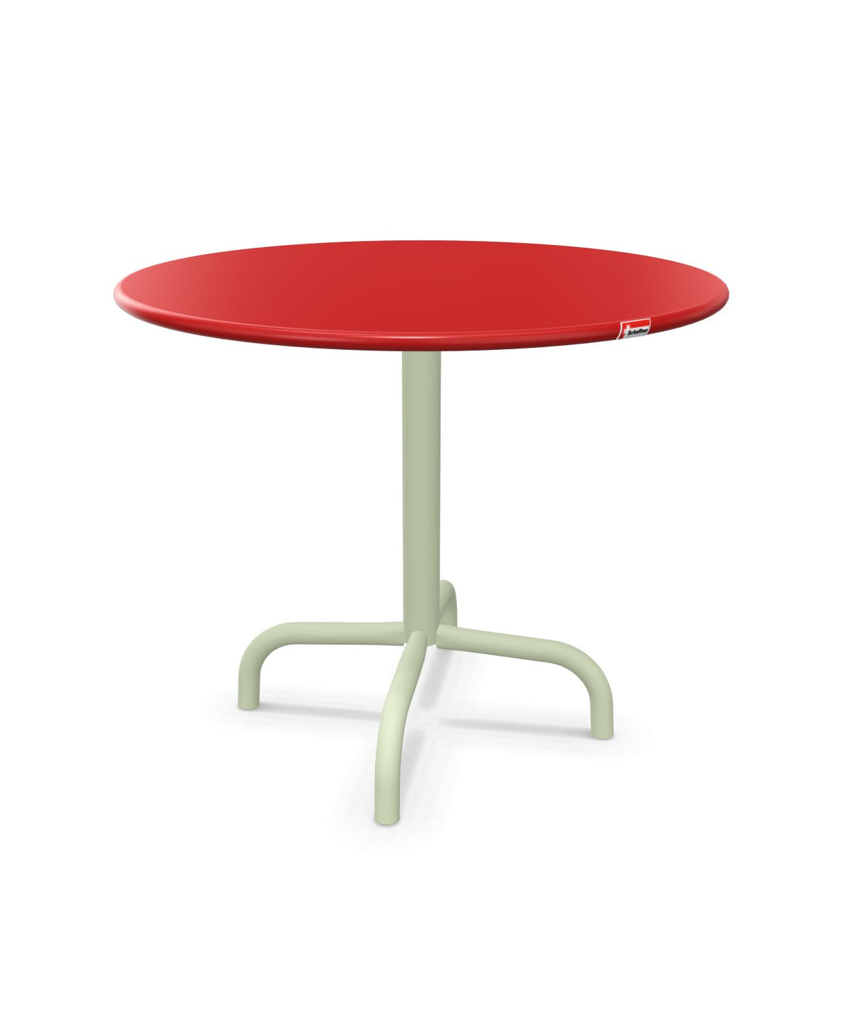 Schaffner Rigi Table d'appoint rabattable Ø60cm h:50cm Rouge 30 Vert Pastel 64 