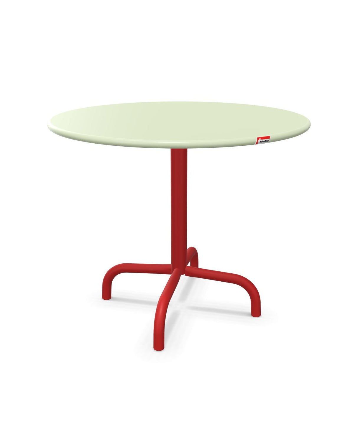 Schaffner Rigi Table d'appoint rabattable Ø60cm h:50cm Vert Pastel 64 Rouge 30 