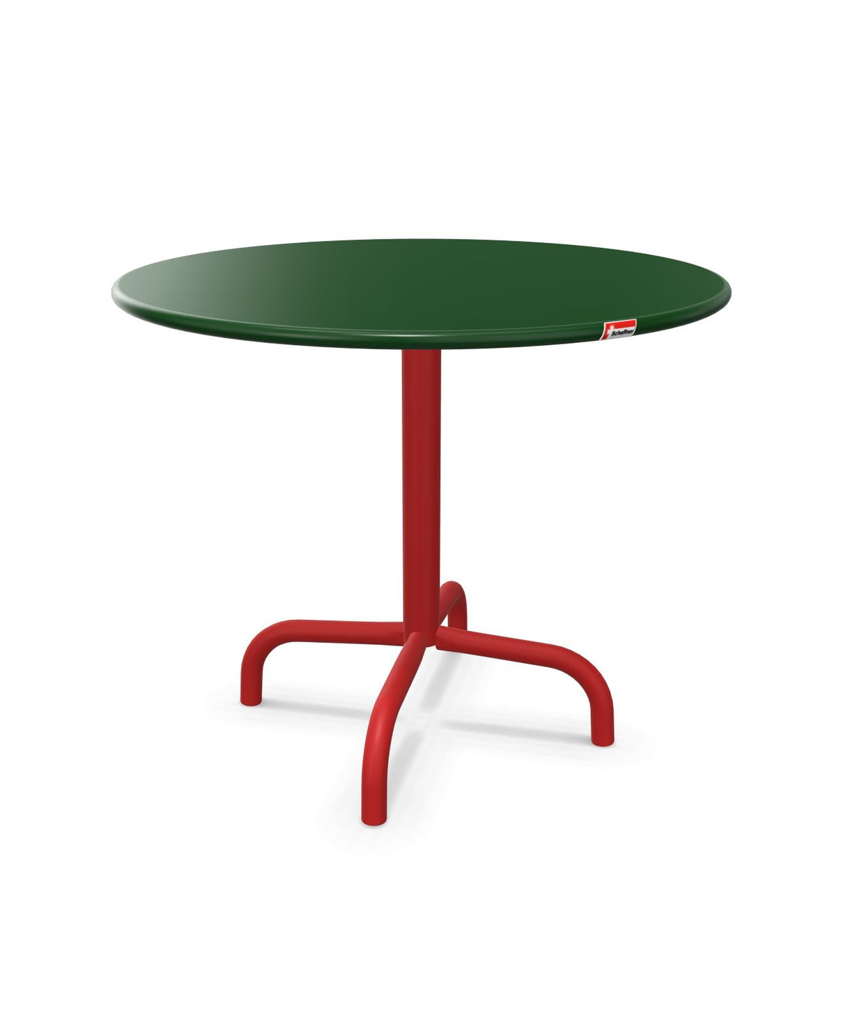 Schaffner Rigi Table d'appoint rabattable Ø60cm h:50cm Vert Sapin 66 Rouge 30 