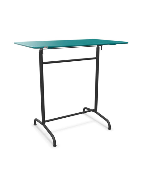 Schaffner Rigi Table haute rabattable 120x70cm h:110cm Bleu Kali 56 Anthracite 77 