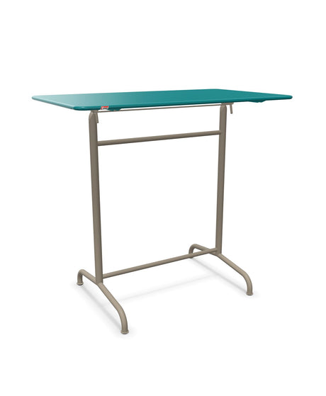 Schaffner Rigi Table haute rabattable 120x70cm h:110cm Bleu Kali 56 Champagne 85 
