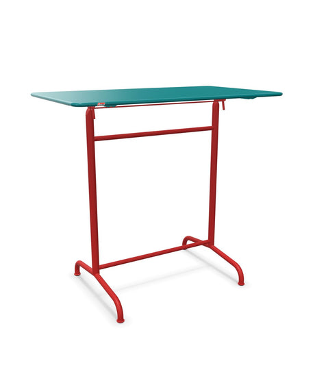Schaffner Rigi Table haute rabattable 120x70cm h:110cm Bleu Kali 56 Rouge 30 