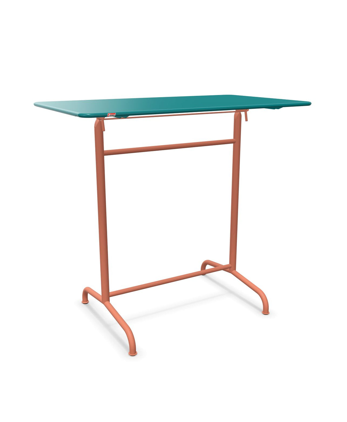 Schaffner Rigi Table haute rabattable 120x70cm h:110cm Bleu Kali 56 Terracotta 84 