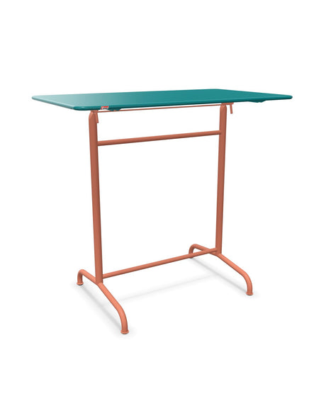 Schaffner Rigi Table haute rabattable 120x70cm h:110cm Bleu Kali 56 Terracotta 84 